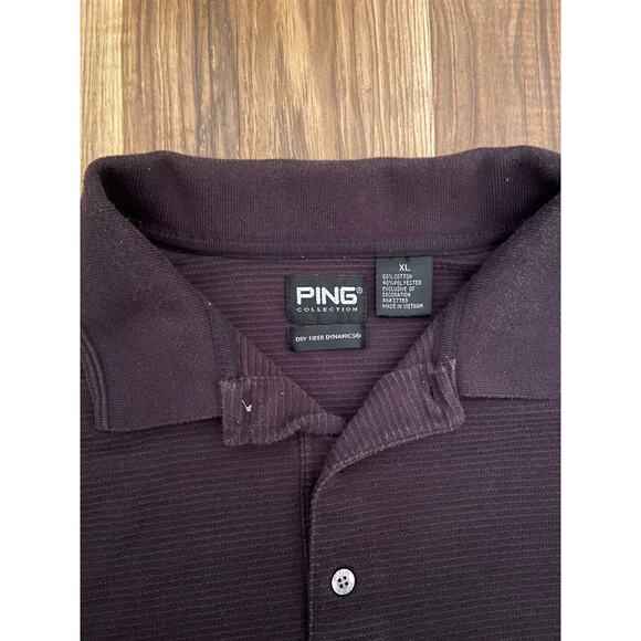 Ping Collection Men's XL Dry Fiber Dynamics Solid Dark Blue Golf Polo Shirt - Picture 5 of 5